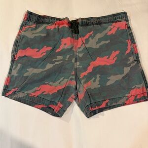 H&M Camouflage Swim Trunks - Green and Red